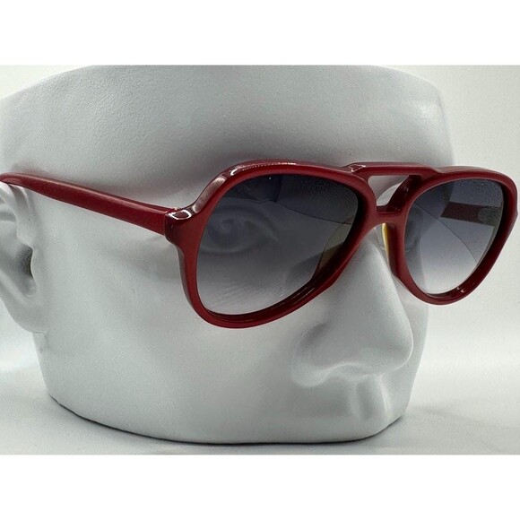 NEW Vintage Sunglasses | Non RX | Aviator Style | Grey Lens | Red Frame - Picture 1 of 9